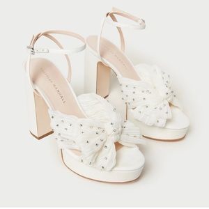 Loeffler Randall Natalia Pleated Platform High Heel Sandal